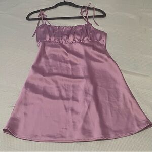 Forever 21 Pink Satin Mini Dress